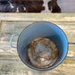 Vintage Blue Enamel Flour Bin with Lid