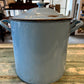 Vintage Blue Enamel Flour Bin with Lid