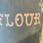 Vintage Blue Enamel Flour Bin with Lid