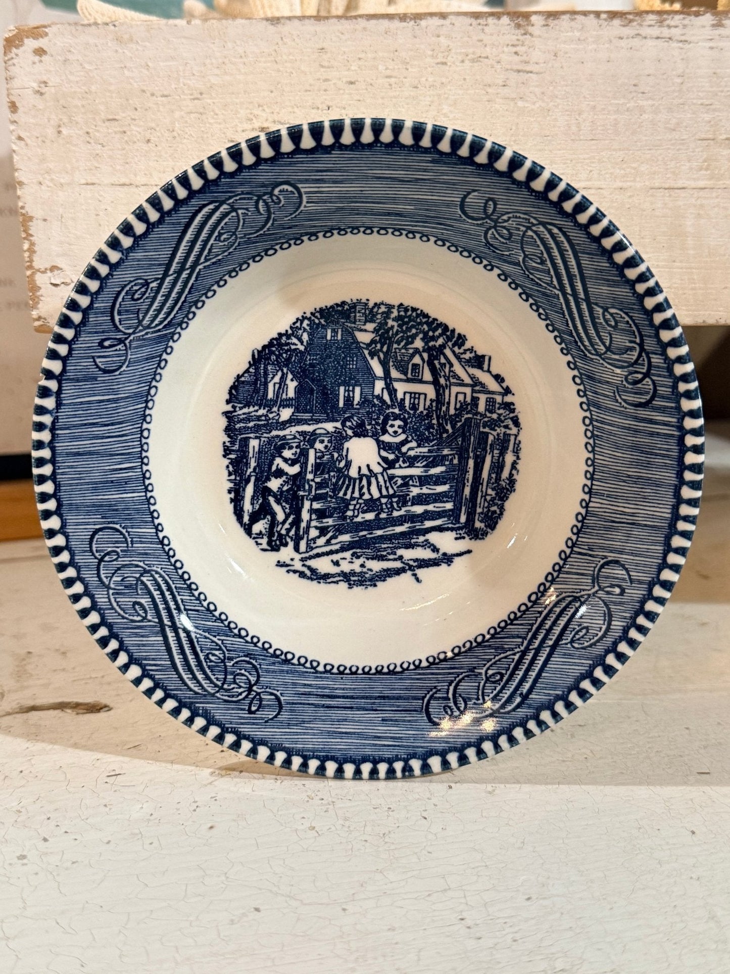Vintage Blue Transfer ware Americana Collection 