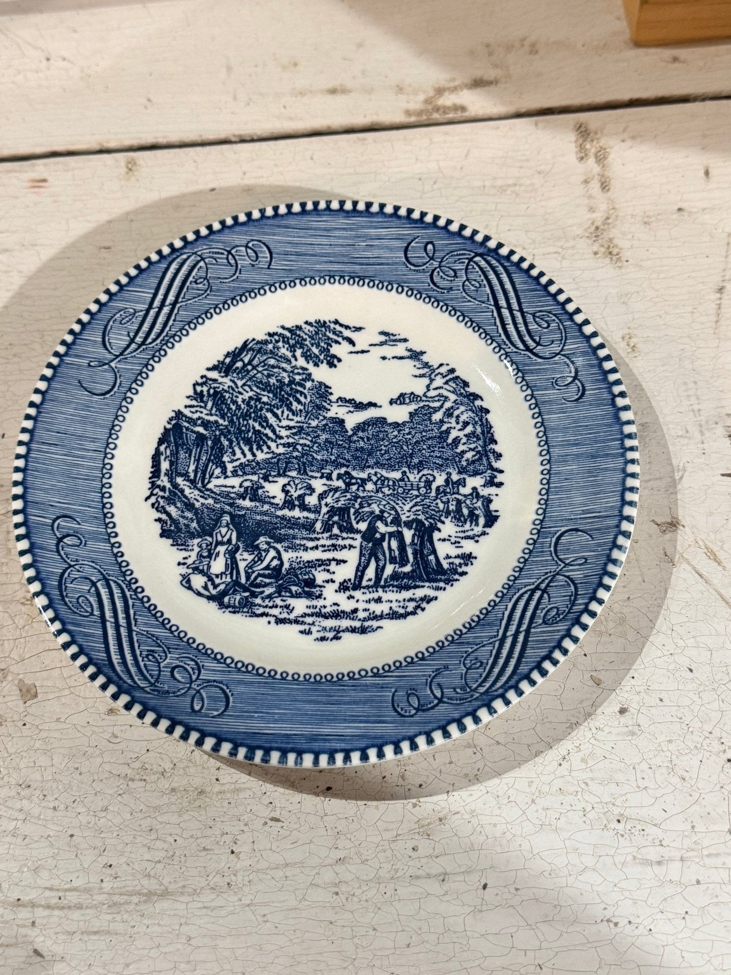 Vintage Blue Transfer ware Americana Collection 