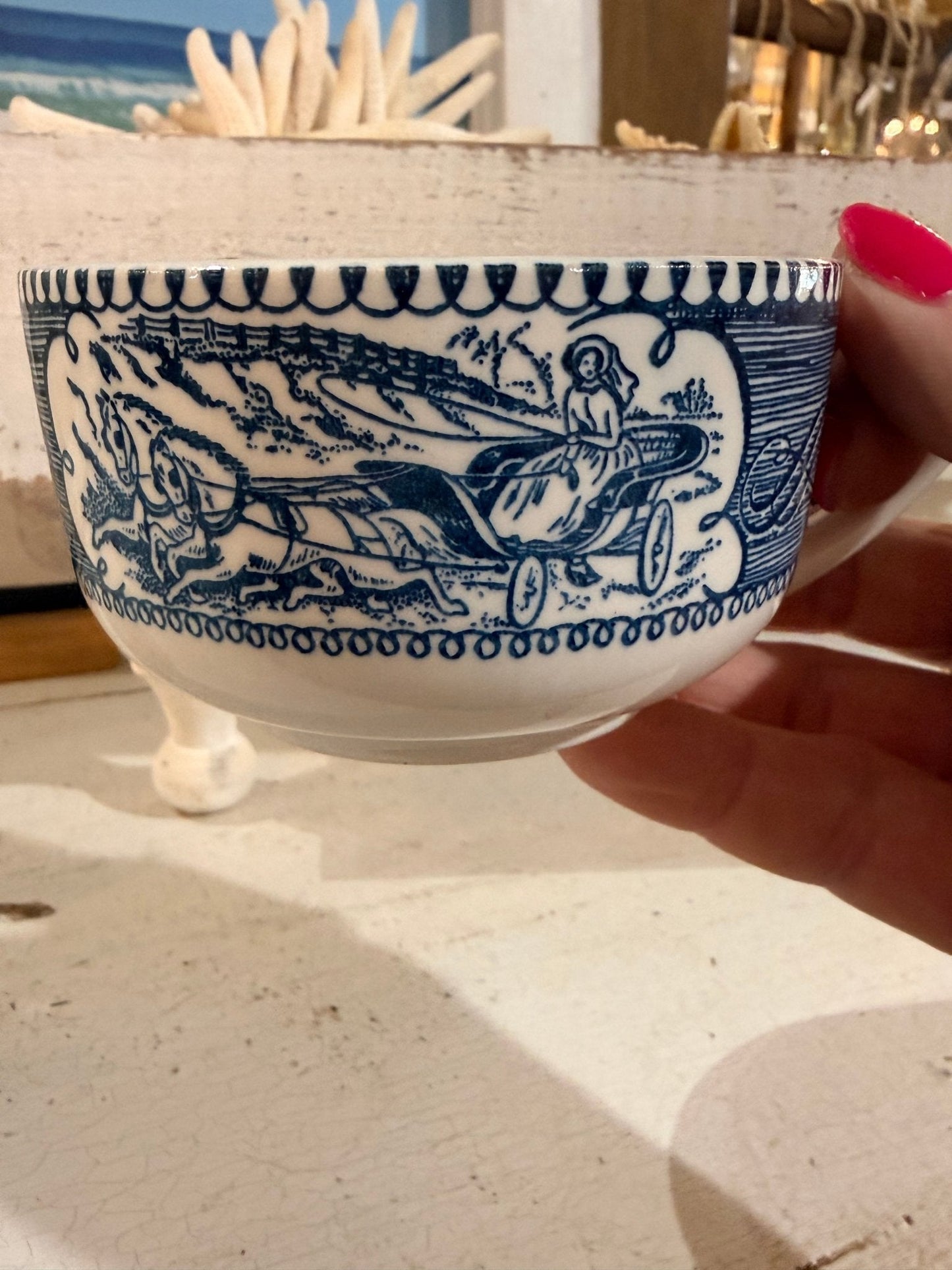 Vintage Blue Transfer ware Americana Collection 