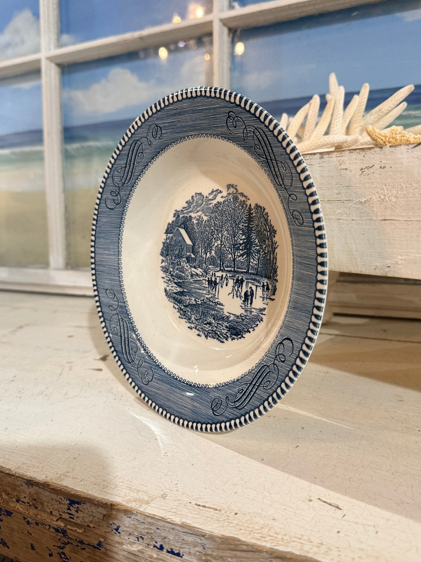Vintage Blue Transfer ware Americana Collection 