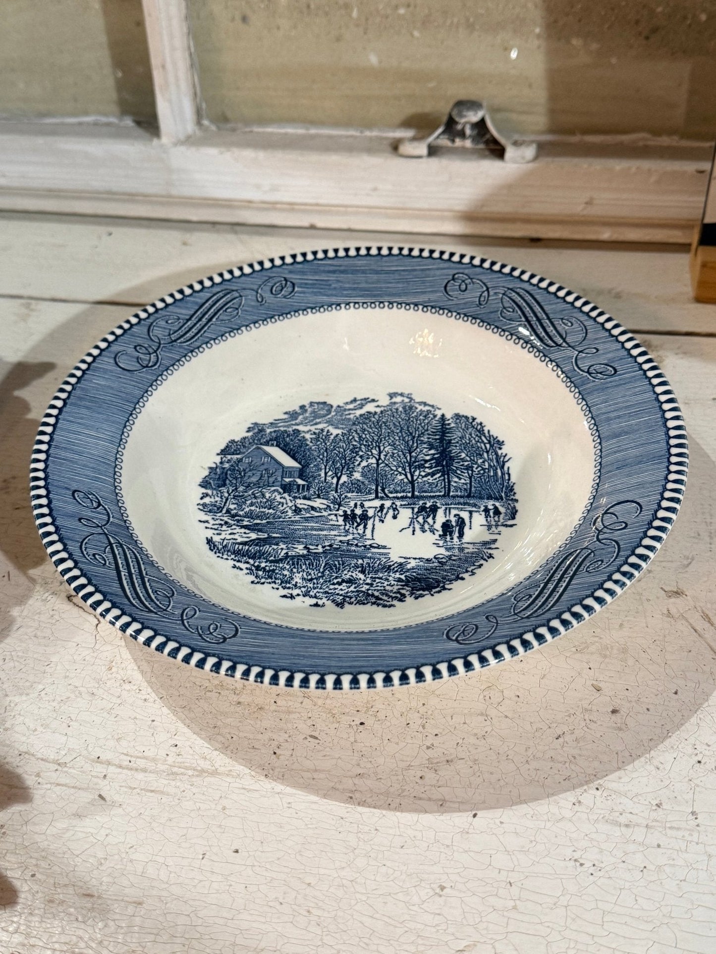 Vintage Blue Transfer ware Americana Collection 