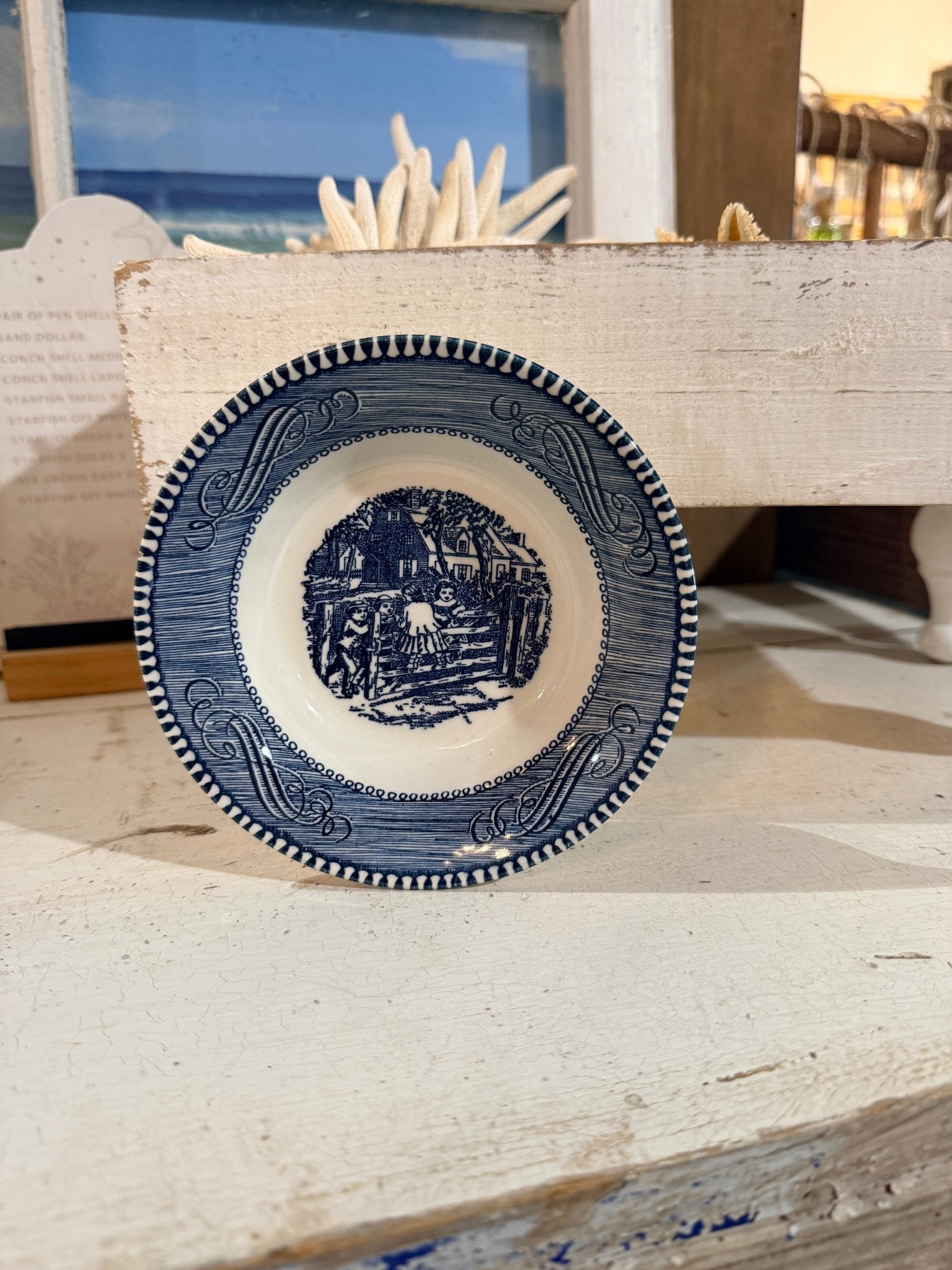 Vintage Blue Transfer ware Americana Collection 