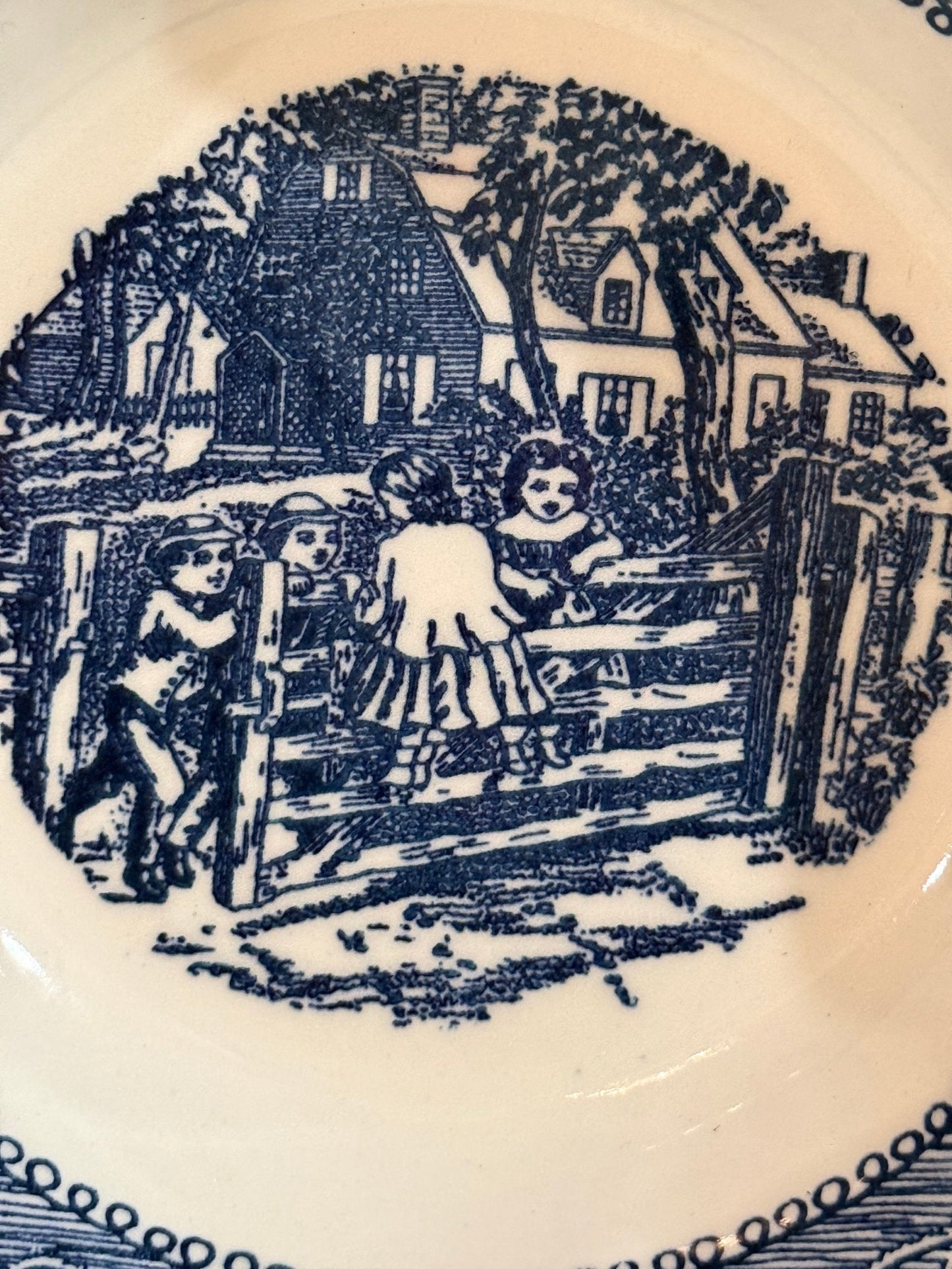 Vintage Blue Transfer ware Americana Collection 
