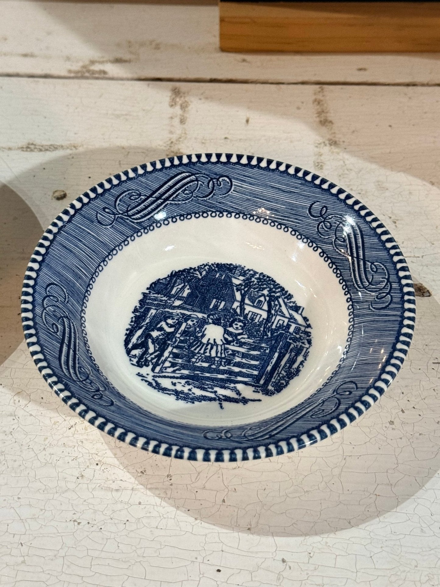 Vintage Blue Transfer ware Americana Collection 