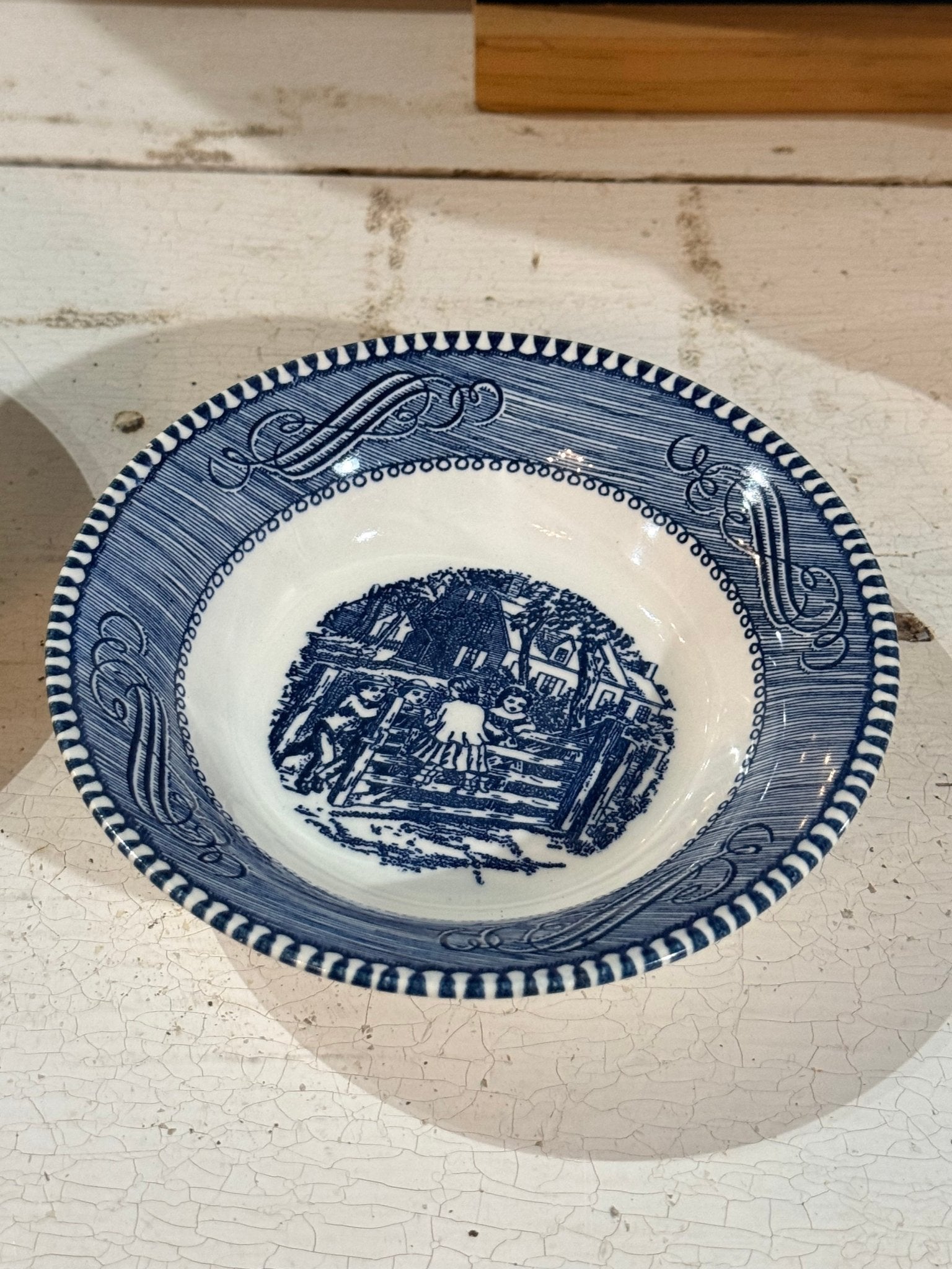 Vintage Blue Transfer ware Americana Collection 