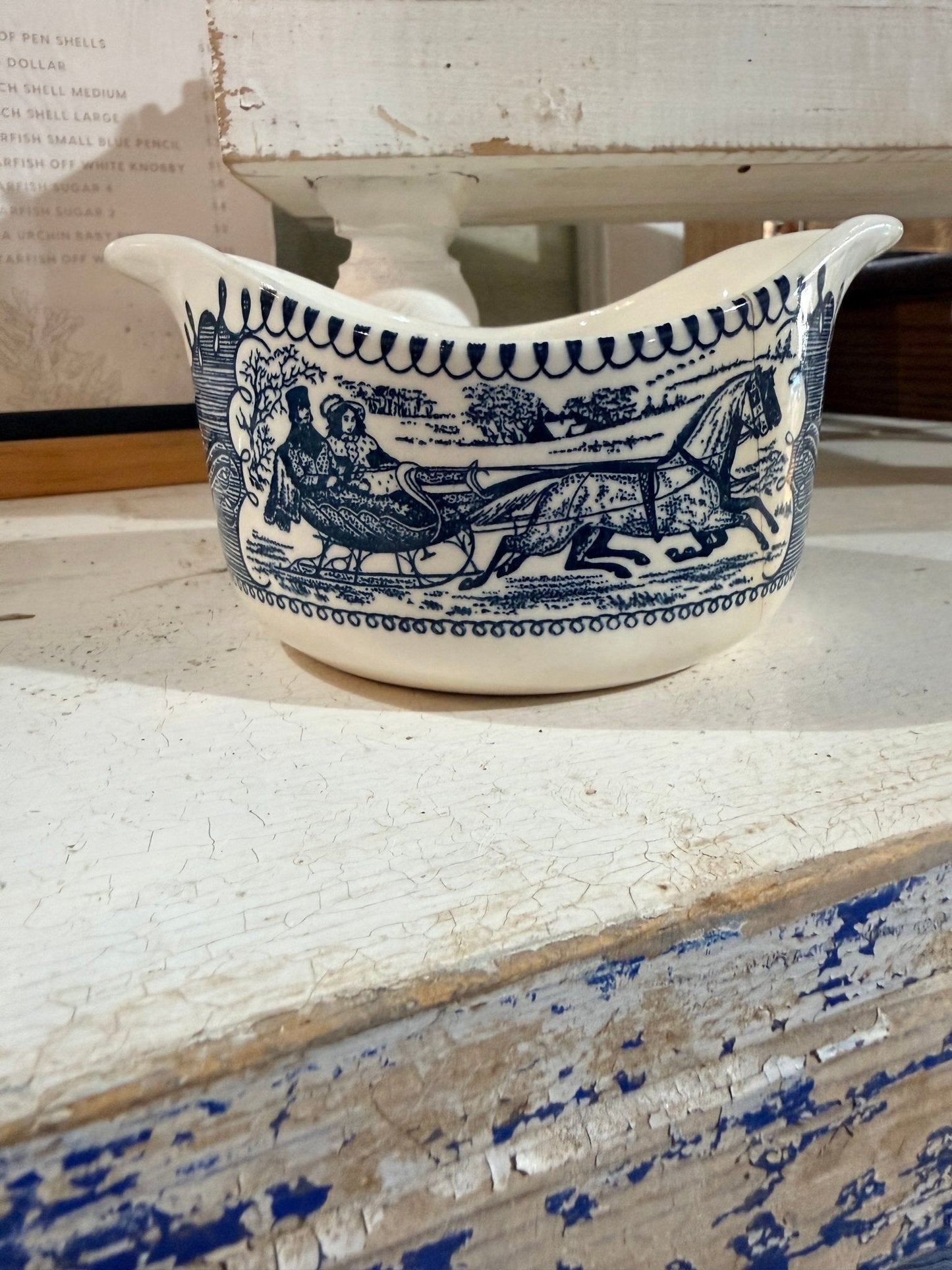 Vintage Blue Transfer ware Americana Collection 