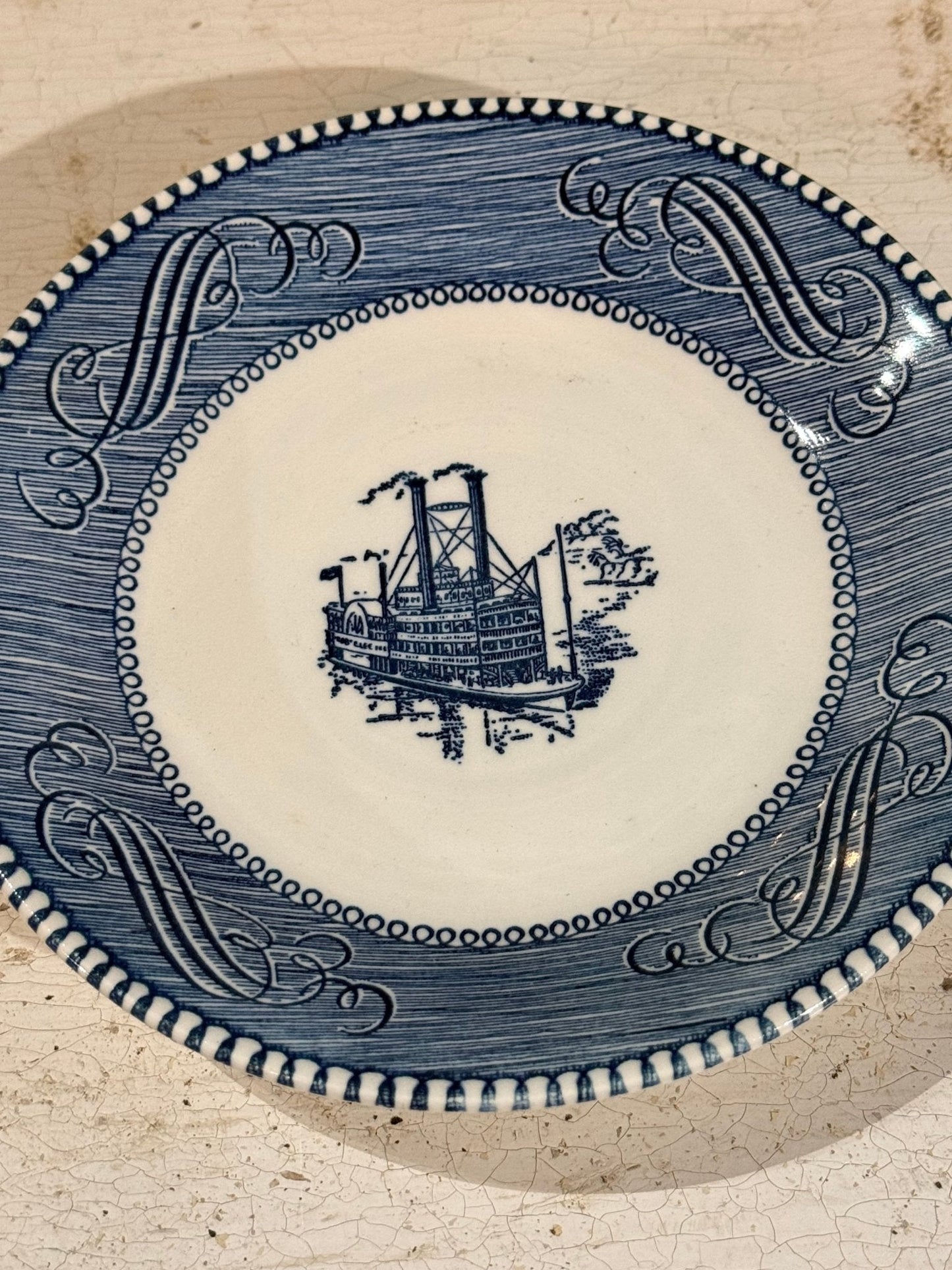 Vintage Blue Transfer ware Americana Collection 
