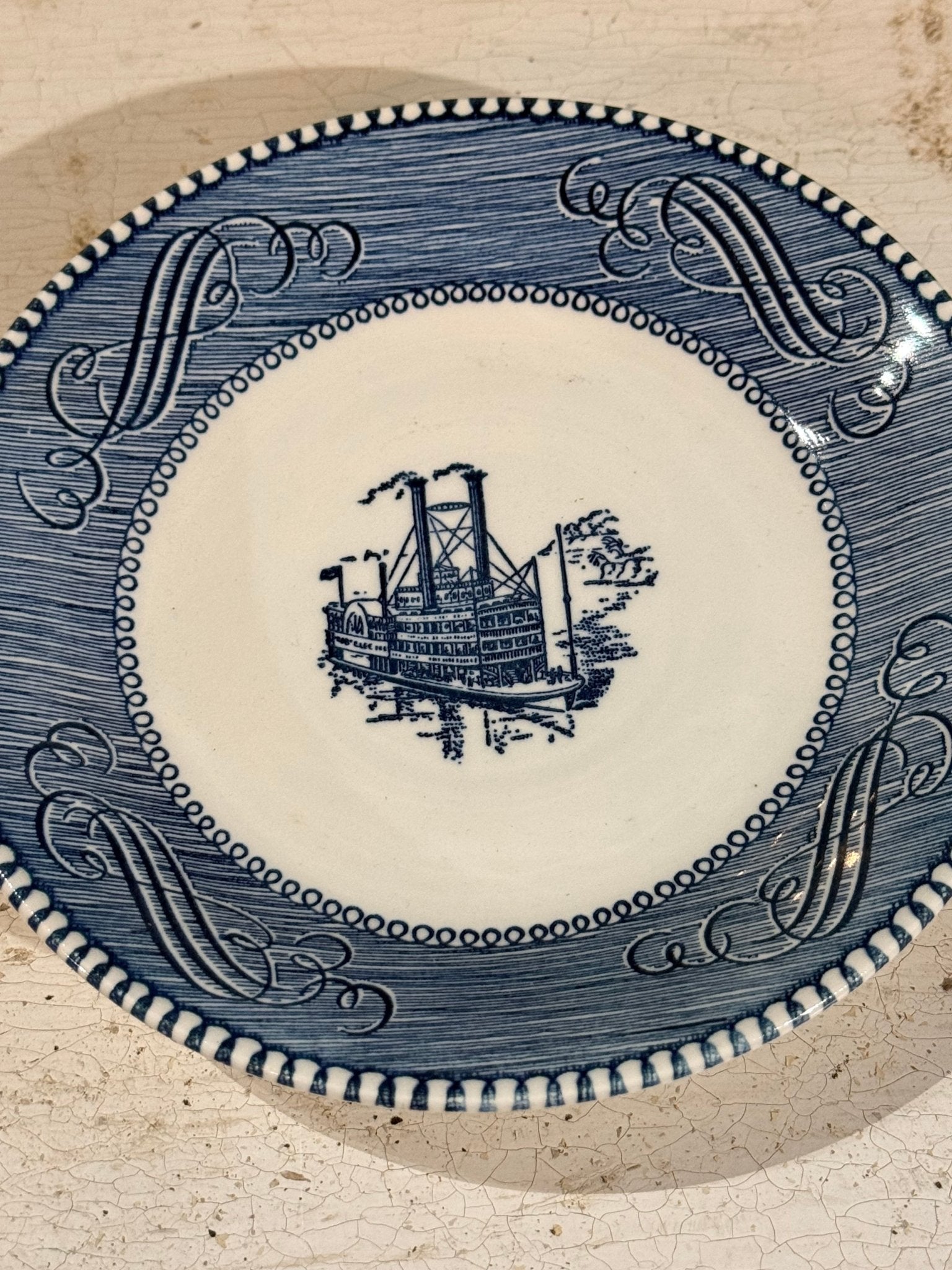 Vintage Blue Transfer ware Americana Collection 