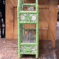 Vintage Boho Wicker & Rattan 2-Tier Tabletop Shelf - Lime Green - The Mustard Seed Collection, The Seed