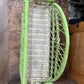 Vintage Boho Wicker & Rattan 2-Tier Tabletop Shelf - Lime Green - The Mustard Seed Collection, The Seed