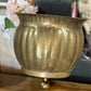 Vintage Brass Wall Planter