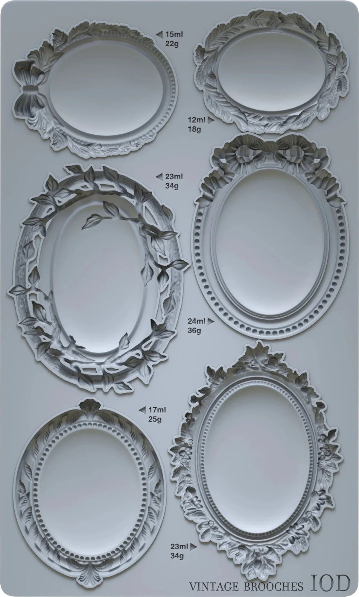 Vintage Brooches 6x10 IOD Mould™ - The Mustard Seed Collection, The Seed