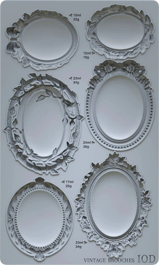 Vintage Brooches 6x10 IOD Mould™ - The Mustard Seed Collection, The Seed