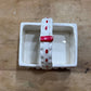 Vintage Ceramic Holly & Berry Ruffled Christmas Basket Planterbasket