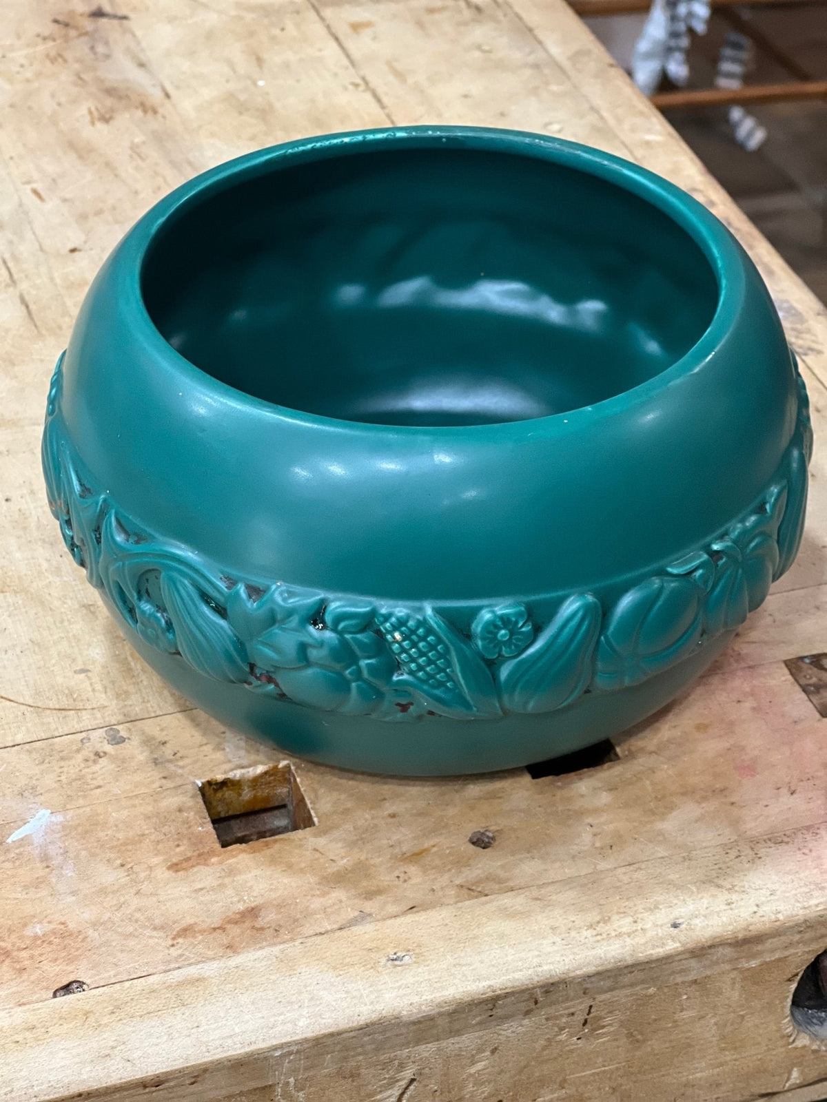 Vintage Claire Burke Ceramic Planter Bowl – Hunter Green 