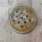 Vintage Clear Glass Flower Frog 1.25' x 3.75" x 3.75"