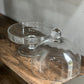 Vintage Clear Glass Pedestal Cake Stand with Dome Cover – Made in Poland, 10"cake stand