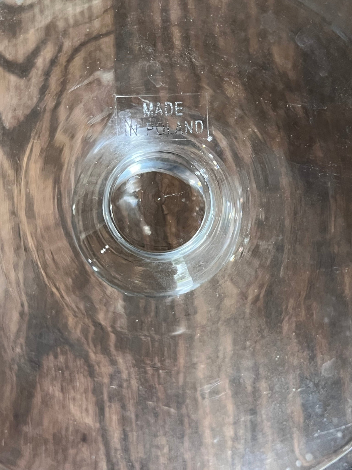Vintage Clear Glass Pedestal Cake Stand with Dome Cover – Made in Poland, 10"cake stand