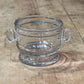 Vintage Clear Pressed Glass Open Salt Cellar / Mini Sugar Tub - The Mustard Seed Collection, The Seed