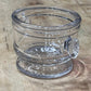 Vintage Clear Pressed Glass Open Salt Cellar / Mini Sugar Tub - The Mustard Seed Collection, The Seed