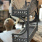 Vintage Coastal Slate Blue Wicker Rattan 2-Tier Wall Shelf - The Mustard Seed Collection, The Seed