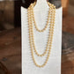 Vintage Cream Faux Pearl Opera Length Necklace - 52" Continuous Endless StrandNecklace