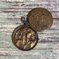 Vintage Cross & Lily Locket with Lord's Prayer