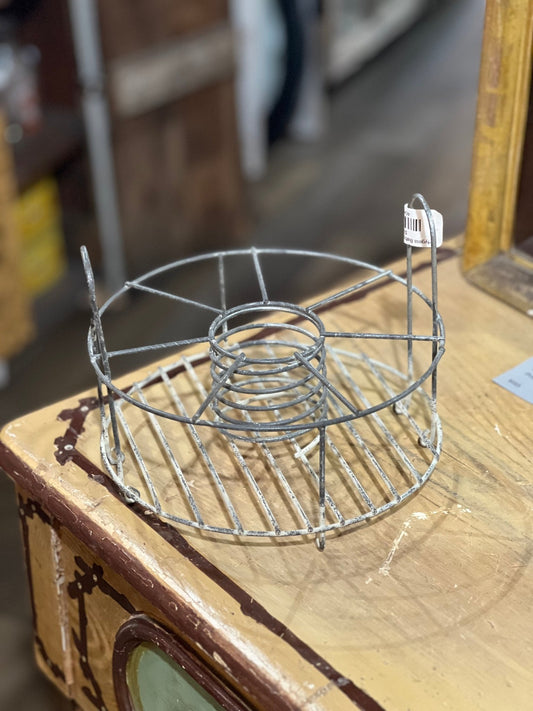 Vintage Distressed Metal Carrier for Hygeia Baby Bottles - The Mustard Seed Collection, The Seed