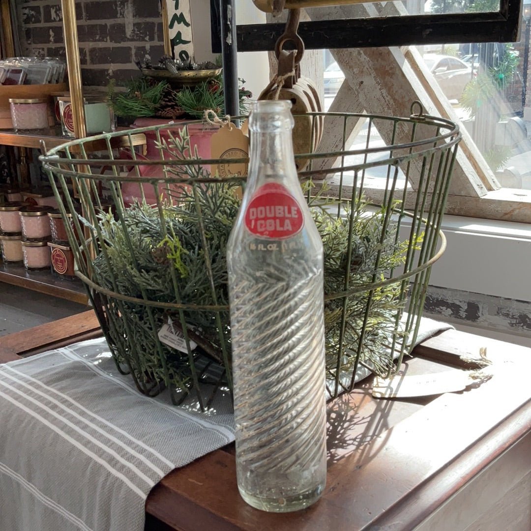 Vintage Double Cola Swirl Bottle 16oz - The Mustard Seed Collection, The Seed