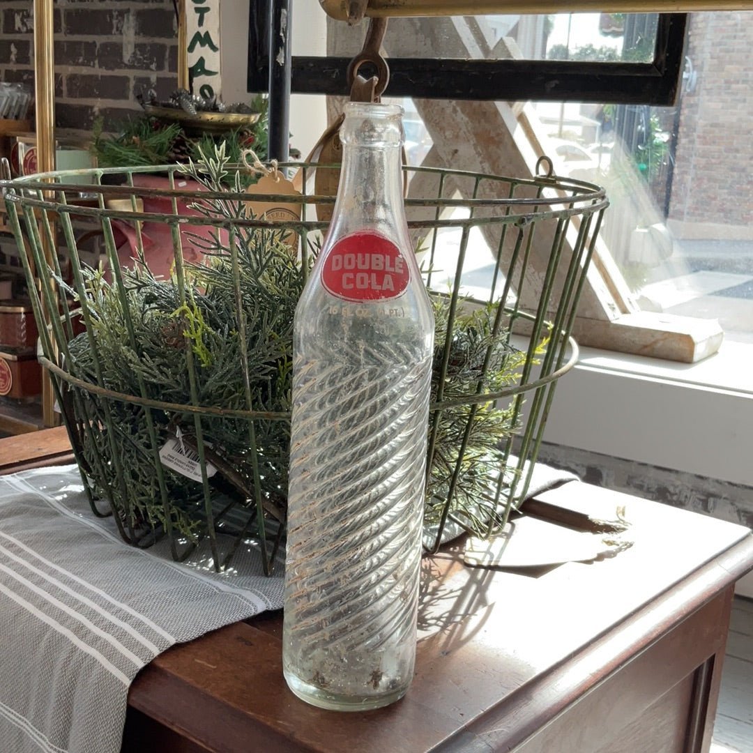 Vintage Double Cola Swirl Bottle 16oz - The Mustard Seed Collection, The Seed