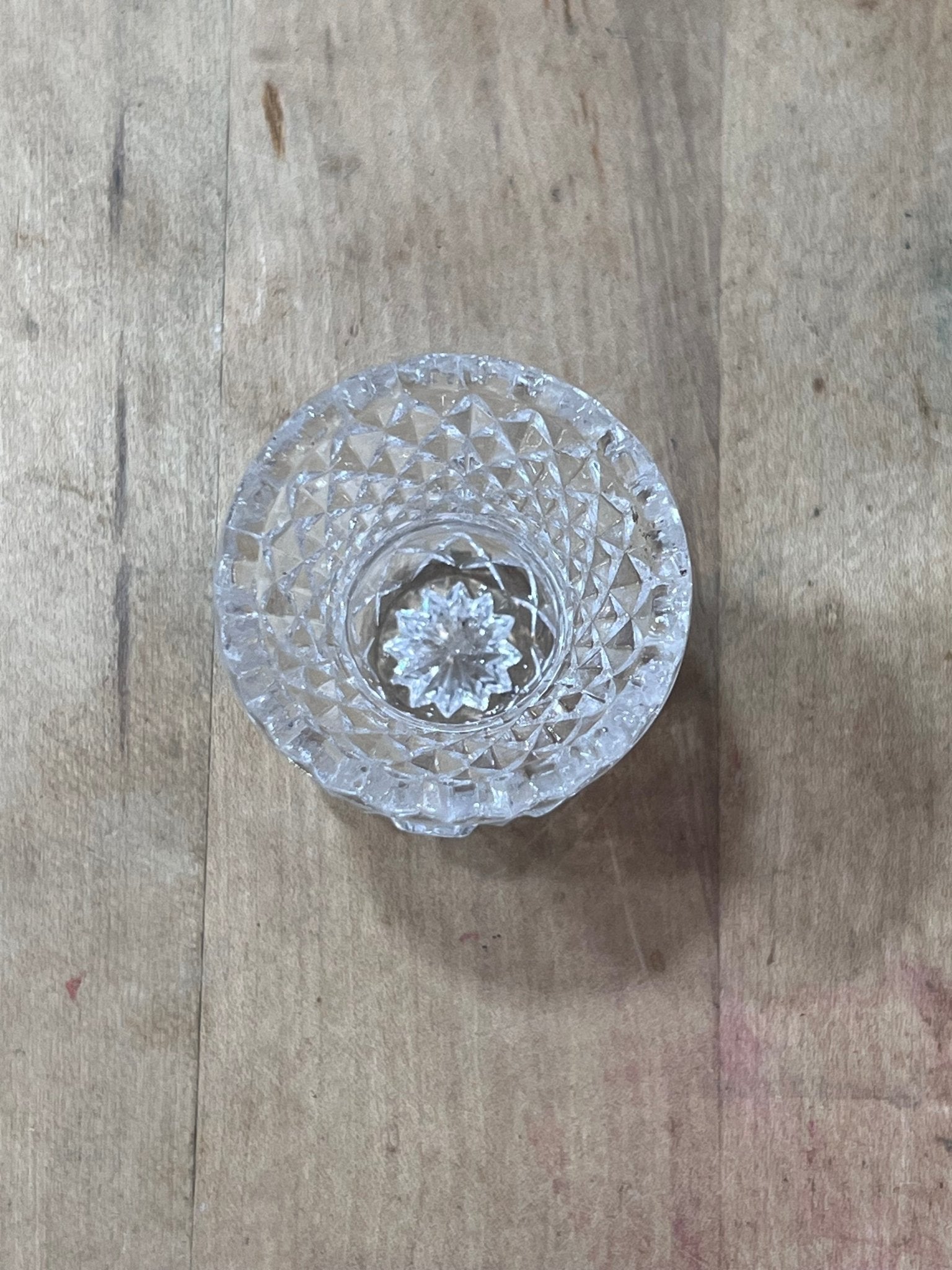 Vintage EAPG Diamond Point Toothpick Holder / Miniature Vase - The Mustard Seed Collection, The Seed