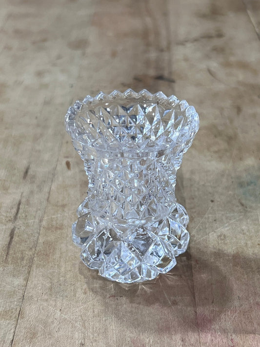 Vintage EAPG Diamond Point Toothpick Holder / Miniature Vase - The Mustard Seed Collection, The Seed