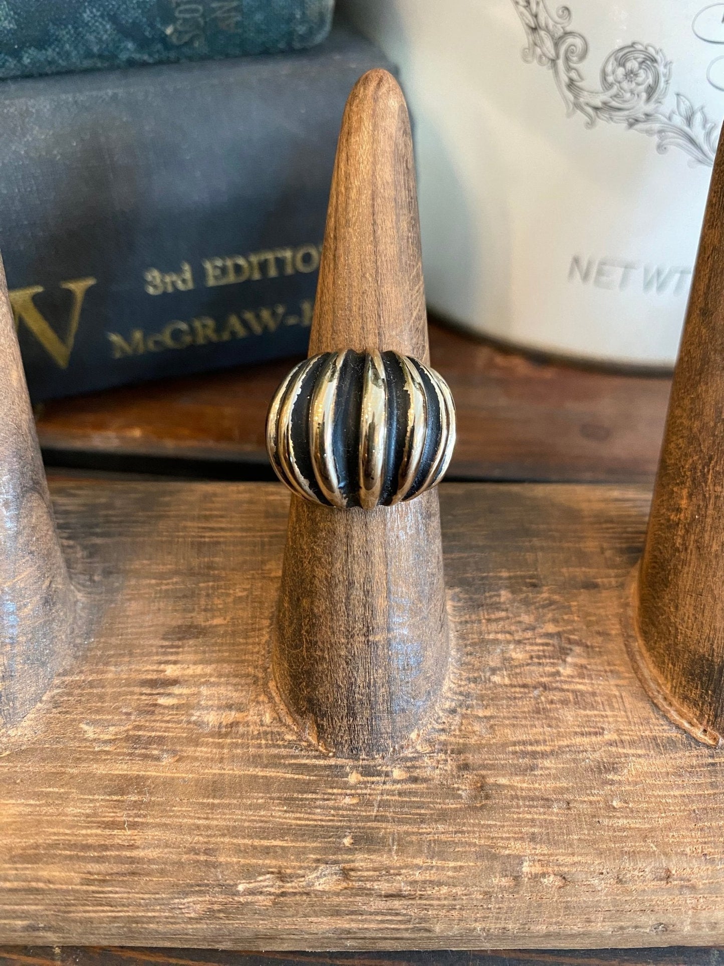 Vintage Electroplated Gold and Black signed Joseph Espo - The Mustard Seed Collection, The Seed