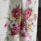 Vintage English Cottage Floral Linen-Blend Fabric Remnant (53" x 18.5")Linens