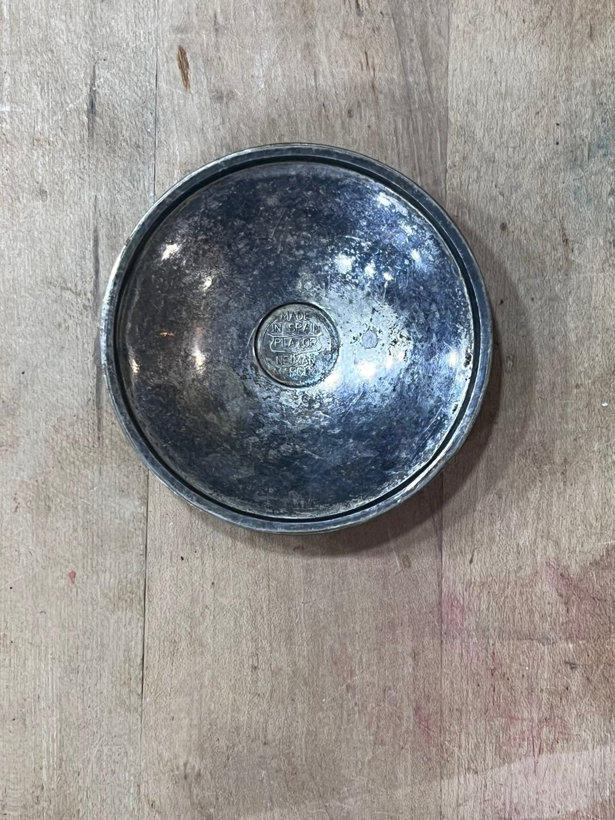 Vintage Engraved Neiman Marcus Silver-Plated Replacement Lid (Plator Spain) 1" x 3.25" x 3.25" 