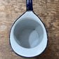 Vintage Farmhouse White Enamelware Pitcher with Cobalt Blue Trim - The Mustard Seed Collection, The Seed