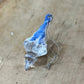 Vintage Faux Crystal Finial Christmas Ornament - Ice Blue Textured Icicle - The Mustard Seed Collection, The Seed