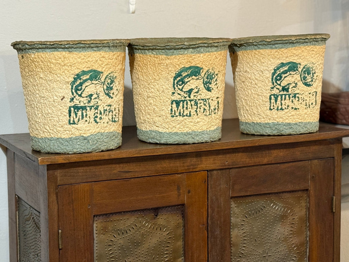 Vintage Fish Bait Buckets - The Mustard Seed Collection, The Seed