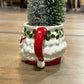 Vintage Foliage Grandpa Santa Mug with Bottle Brush Tree • Retro Christmas Decoration