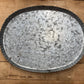 Vintage Galvanized Metal Oval Tray with Fluted Edges - The Mustard Seed Collection, The Seed