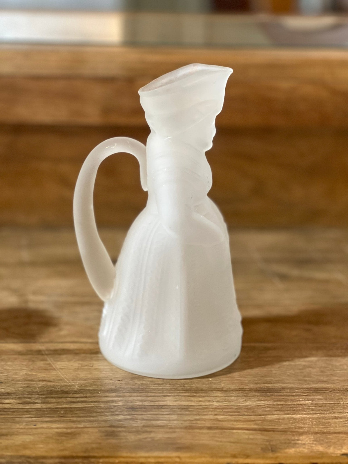 Vintage Glass Woman Figure Pitcher - The Mustard Seed Collection, The Seed