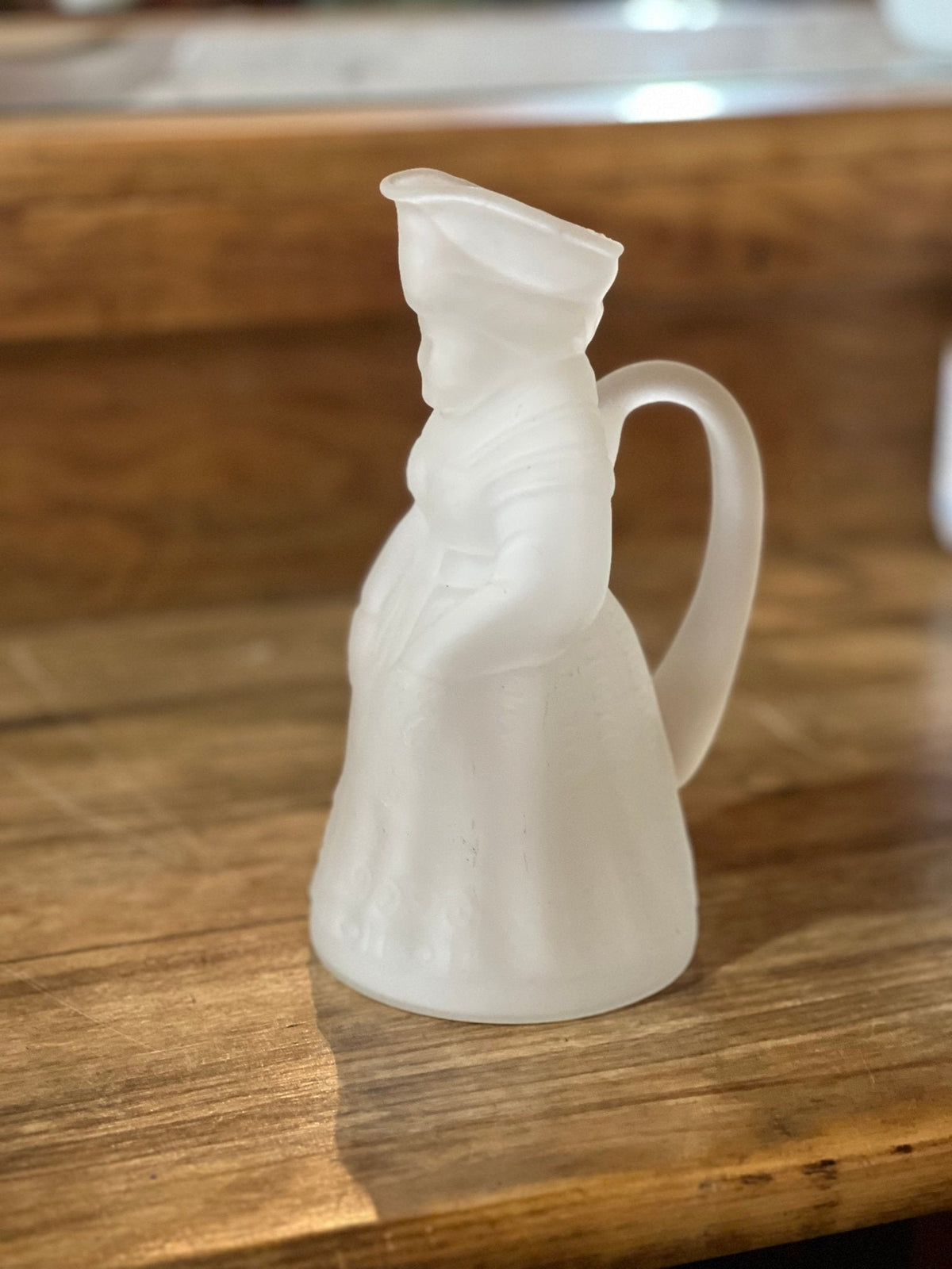 Vintage Glass Woman Figure Pitcher - The Mustard Seed Collection, The Seed