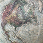 Vintage Globe Mounted on Board 