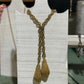 Vintage Gold Tone 2 Bulb Necklace