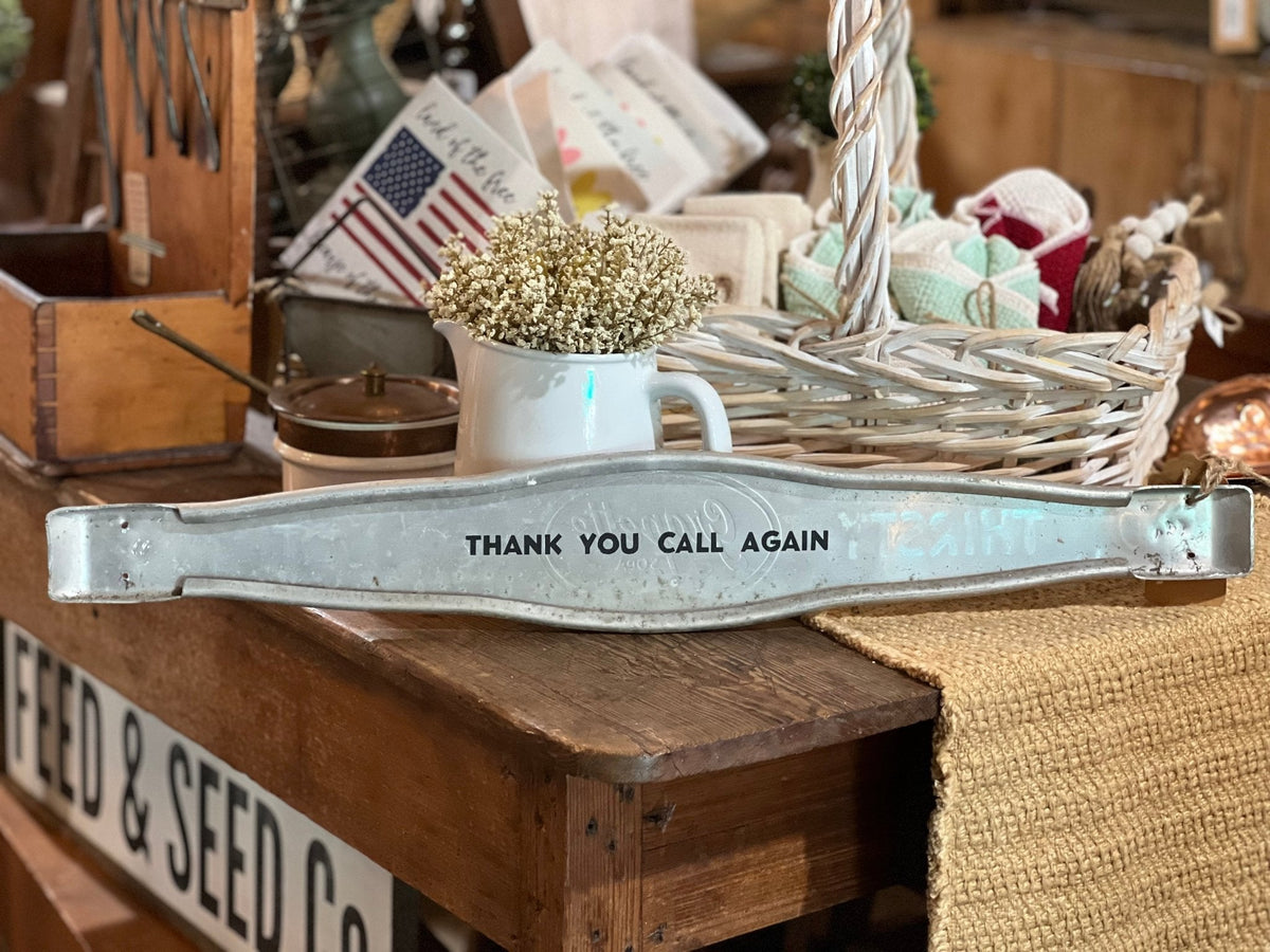 Vintage Grapette Advertising General Store Door Push Sign - The Mustard Seed Collection, The Seed