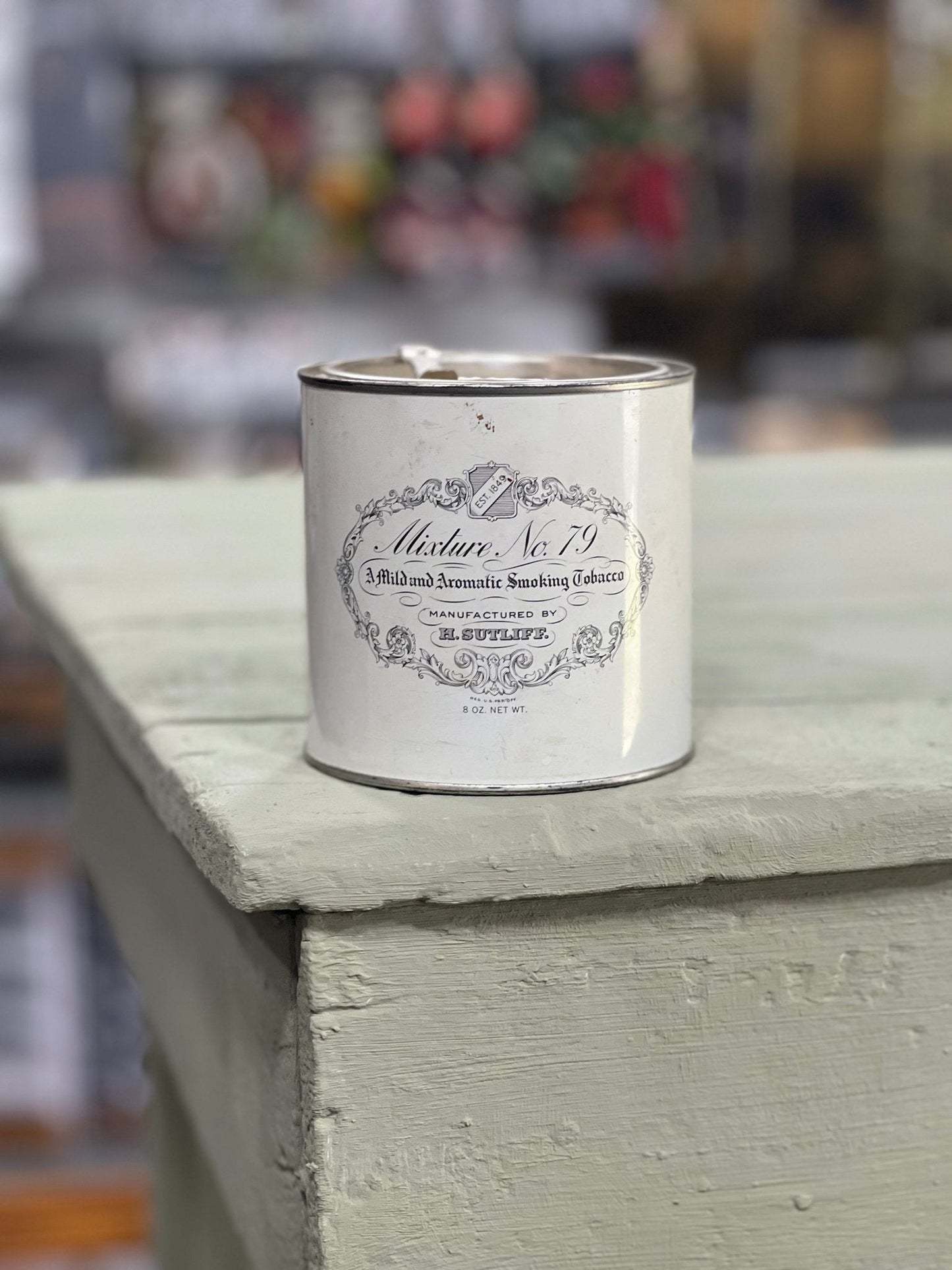 Vintage H. Sutliff Mixture Number 79 Pipe Tobacco White Tin 