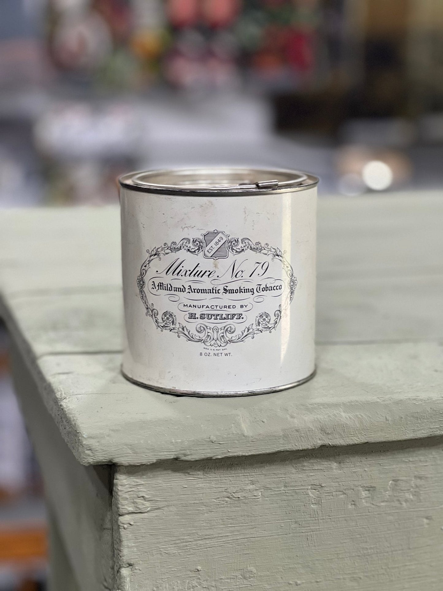 Vintage H. Sutliff Mixture Number 79 Pipe Tobacco White Tin 